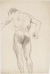 Male Nude Back View Facing Left